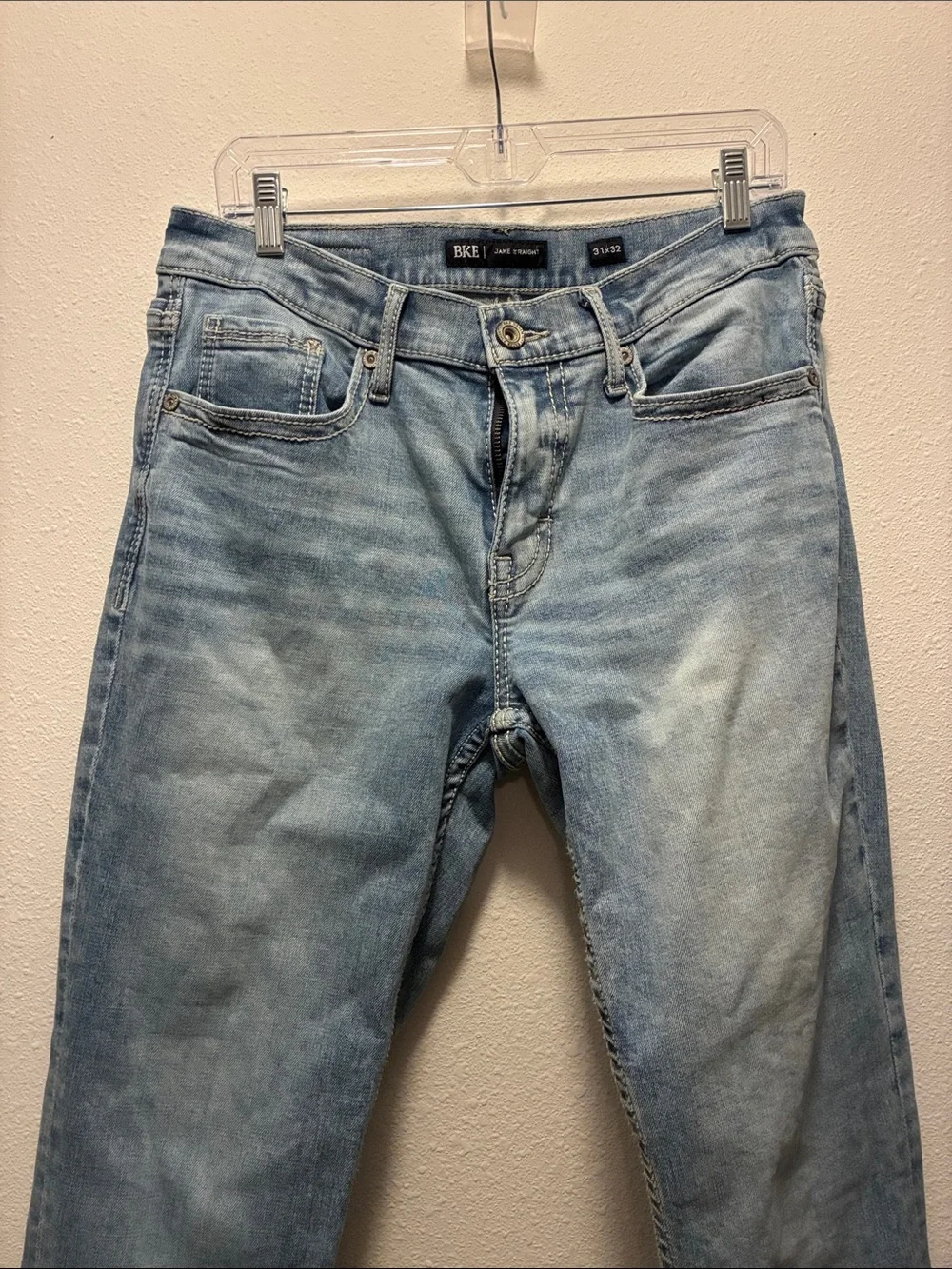 BKE Slim Straight Men’s Jeans - Faded Light Blue Wash